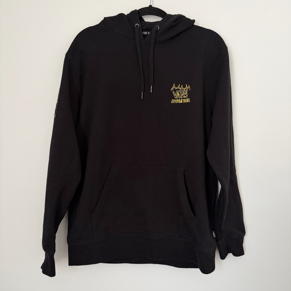 Vans x SpongeBob SquarePants Skull Flame Hoodie Black Medium- RARE